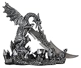 Mythical Guardian Dragon Knife on Display Stand