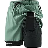 SweatyRocks Women's 2 in 1 Running Shorts Athletic Shorts Gym Workout Shorts with Liner Pockets Hiking Shorts
