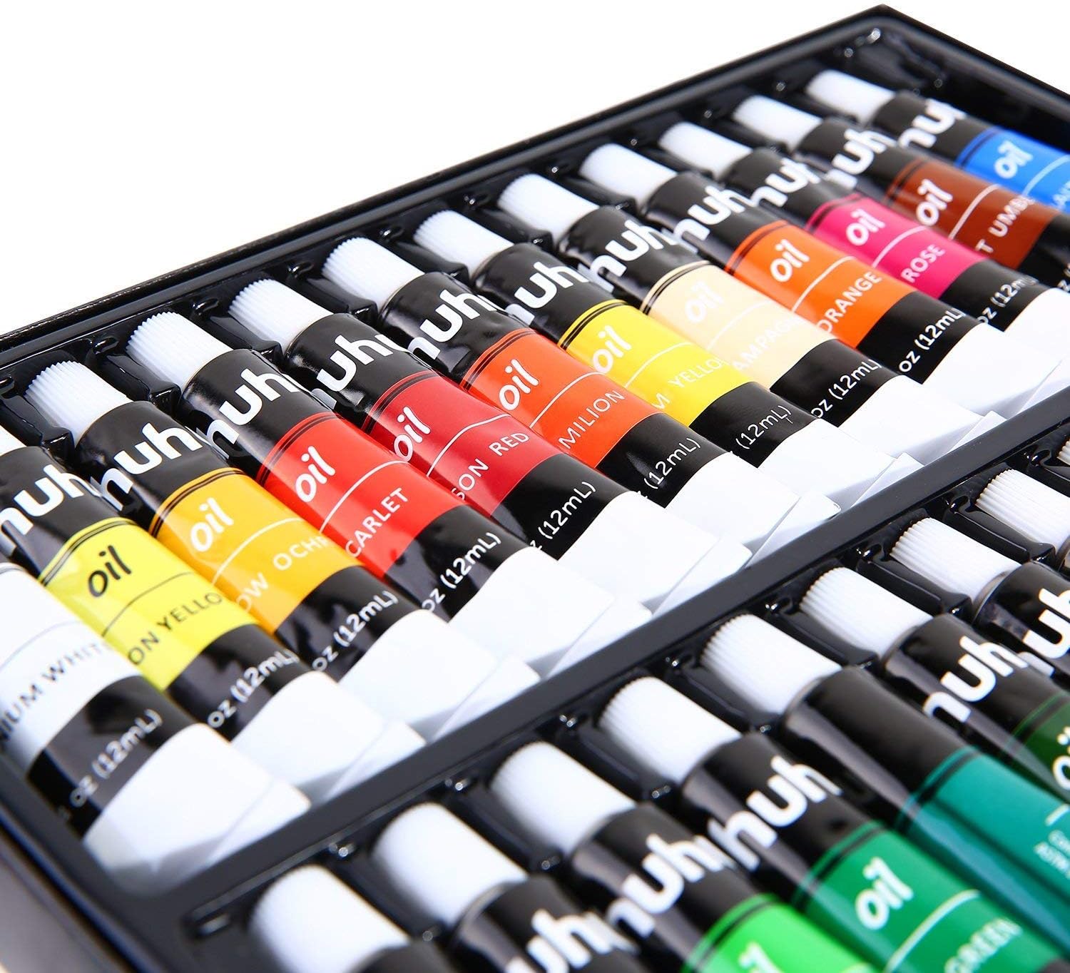 Ohuhu Oil Paints for Artists 24 Colours x 12ml Tubes Oil Paint Set, Rich Pigment & Non-Toxic - Image 3