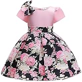 Super Fairy Flower Girls Floral Print Party Dresses Kids Princess Formal Pageant Ball Gown