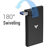 MAKETECH Ultra Slim Aluminum 4 Port Rotatable USB 3.0 Hub with Swiveling Connector for Mircosoft Surface, MacBook, Ultrabook and Laptop (Black)