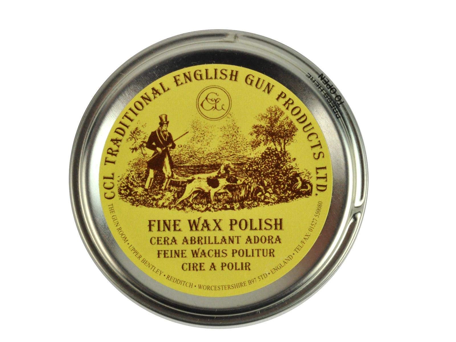 A can of CCL Fine wax polish. The perfect way to build up a protective layer on any gunstock.