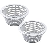 ORTVS Skimmer Basket for Above Ground and in Ground Swimming Pool Compatible with Swimline Hydrotools 8928 Olympic ACM88 Cleaning Filter Basket Replacement Parts - 2 Pack