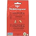 Wedderspoon Organic Manuka Honey Drops, Ginger & Echinacea, 20 Count (Pack of 1) | Genuine New Zealand Honey | Perfect Remedy