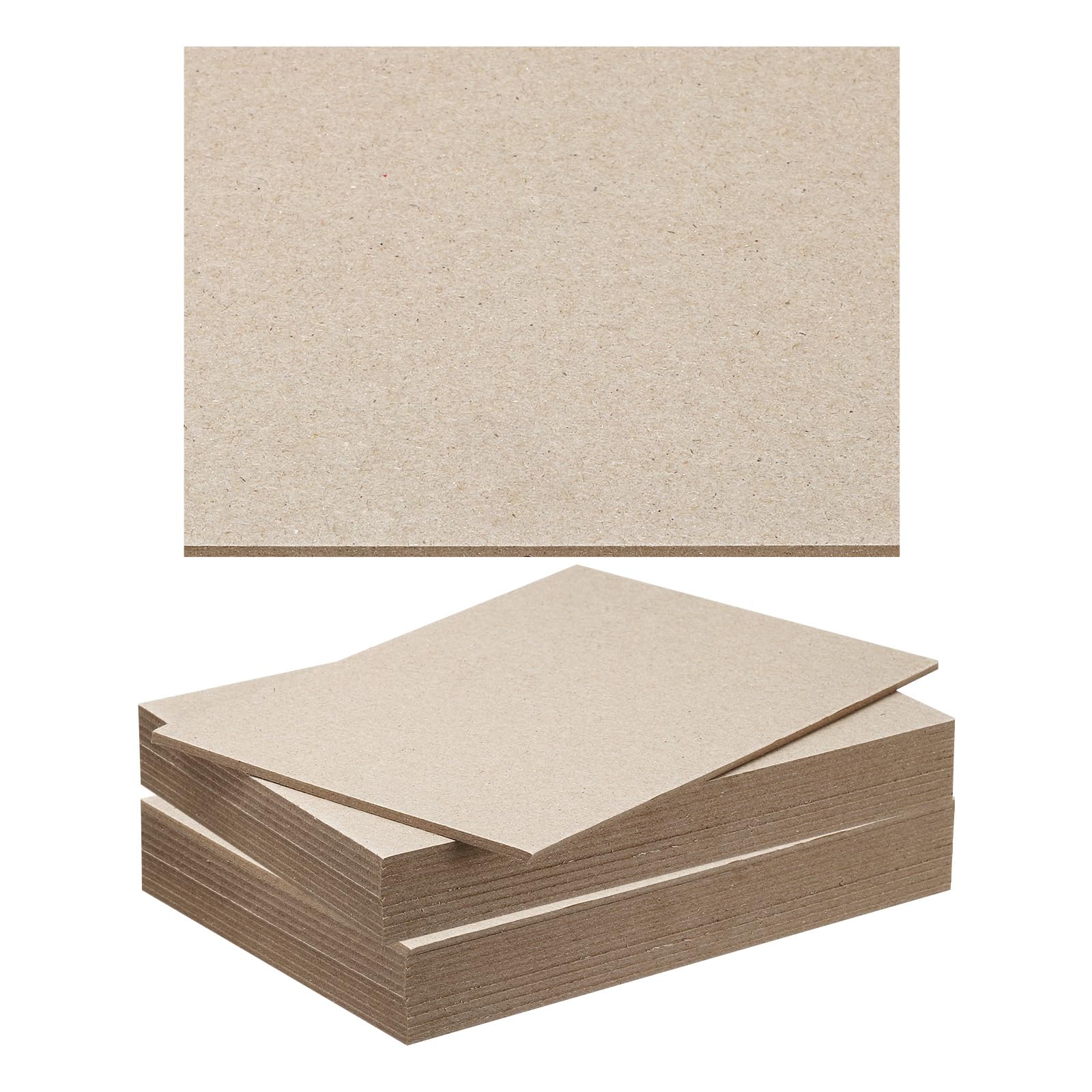 PATIKIL 7x5x0.1" Chipboard Sheets, 20Pcs Thick Book Board Binders Board Sturdy Bookbinding Supplies for Book Binding Cover, Gray