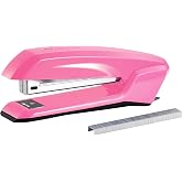 Bostitch Office Ascend 3 in 1 Stapler Integrated Remover &amp; Staple Storage, 420 Staples Included, 20 Sheet Capacity, Lightweight, Pink
