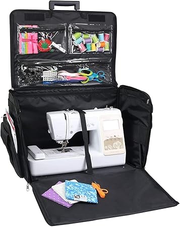 sewing machine travel case with wheels