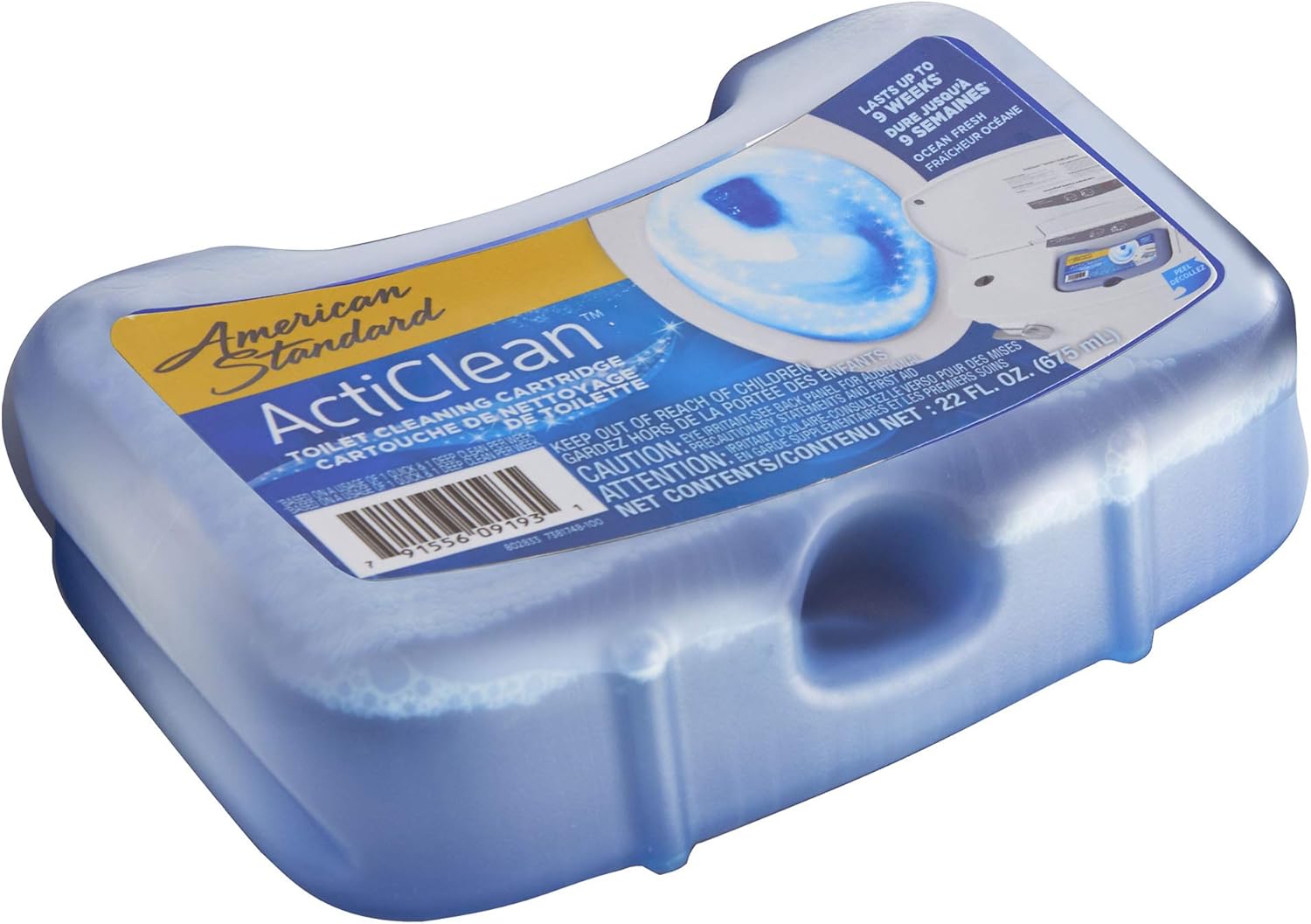 American Standard 1466.003 Acticlean Toilet Cleaning Cartridge (Pack of 3), Blue, Bathroom