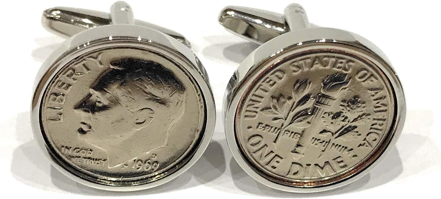 Premium 2006 American Dime for a 14th Birthday or Anniversary cufflinks