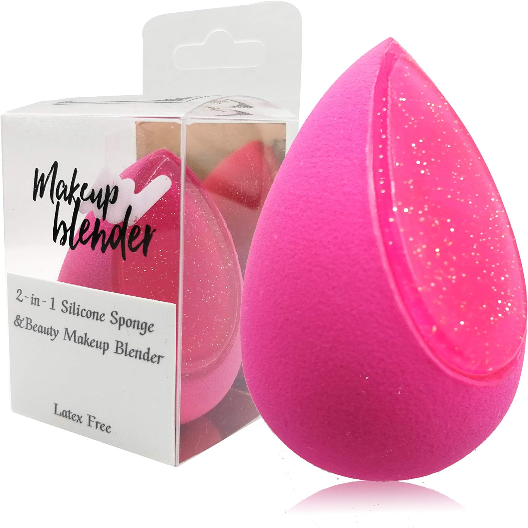 PAPAMI 2-in-1 Silicone Makeup Sponge Beauty Makeup Blender,Save Foundation, Non-latex Sponge, Flawless Blending for Blushes & Concealer(Pink)