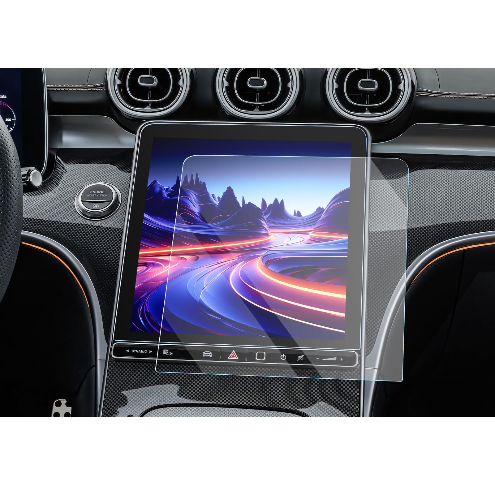 CDEFG Compatible with Mercedes GLC X254 2024 C-Class W206 2021 2022 2023 11.9 Inch Navigation AR Protective Film Glare Reduction GPS Anti-Reflective Screen Protector Car Navigation Film X254 W206