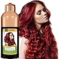 HERBBY Hair Color Shampoo for Gray Hair Coverage&Color Transform with 9 Herbal Extracts –Long Lasting(6-8 Weeks),Shiny,Evenly Colored,Instant Hair Dye Shampoo&Conditioner, 500 Ml (WINE RED COLOR)