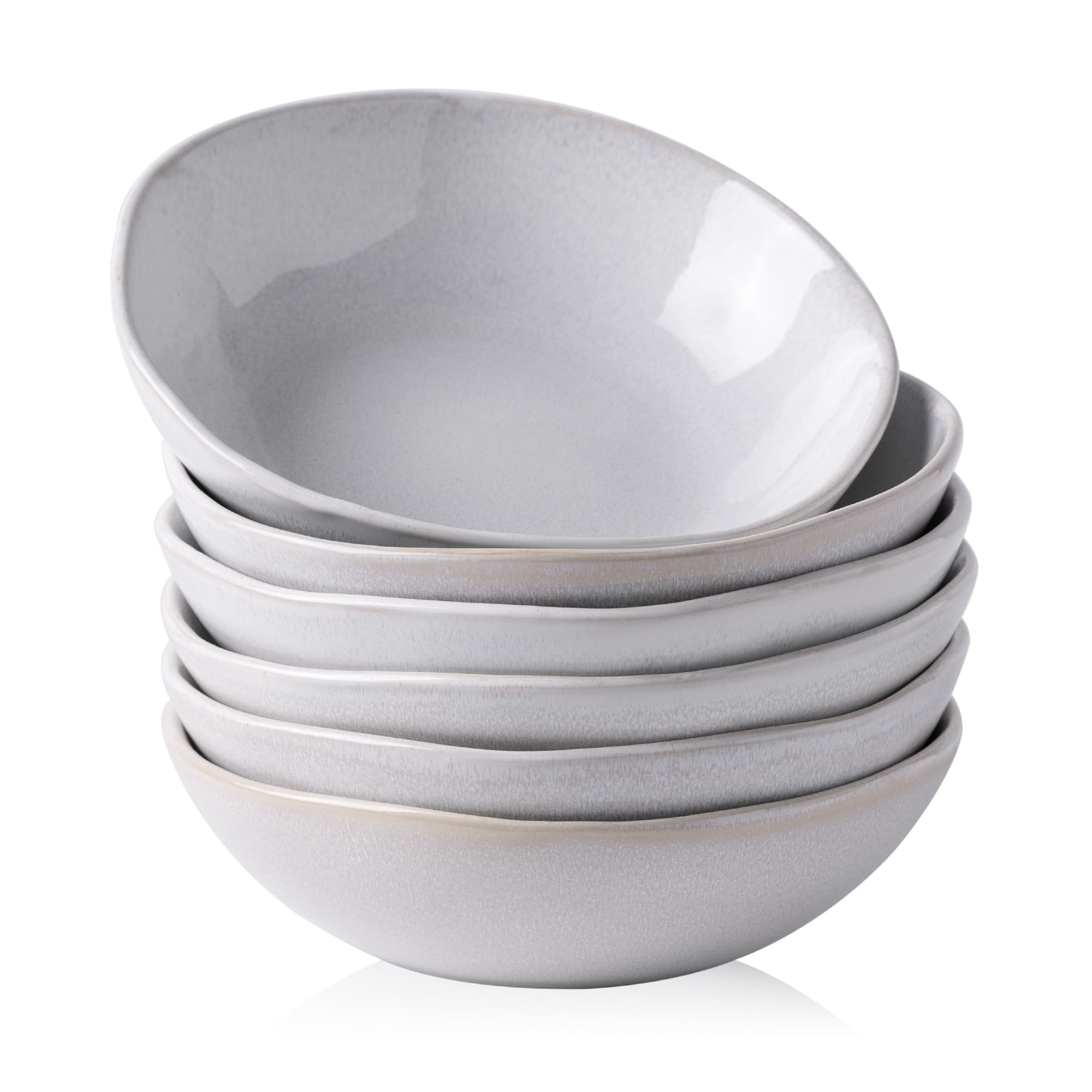Photo 1 of AmorArc Ceramic Cereal Bowls Set of 6, 24 oz Handmade Stoneware Bowls Set for Cereal Soup Salad, Stylish Kitchen bowls for Meal, Dishwasher & Microwave Safe, Reactive Color