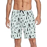 JHKKU Men's Pajama Shorts Sleep Shorts Soft Comfy Lounge Pjs Bottoms Pajama Pants with Pockets