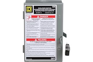 SCHNEIDER ELECTRIC Square D - L221N Light Duty Safety Switch, Fusible, 30-Amp, 240V, 2-Pole, Indoor, W/Neutral