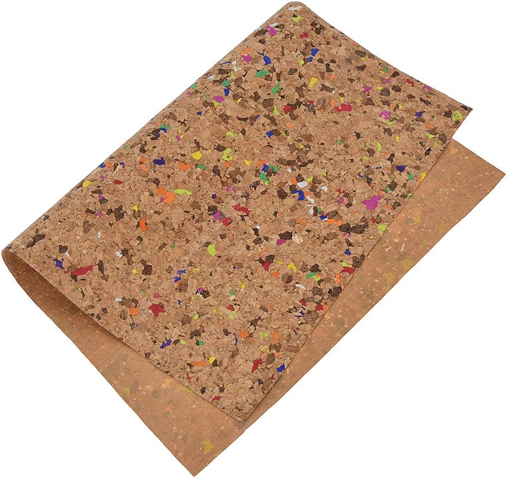 CHZIMADE A3 Double Side Cork Stripes Fabric DIY Sheet Canvas Back Great for Hair Bows Making Craft