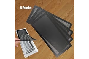 I FRMMY Floor Register Vent Cover- 4"x10" Magnetic Air Vent Screen Mesh Cover, Perfect for Wall/Ceiling/Floor Air Vent Filters (4-Packs)