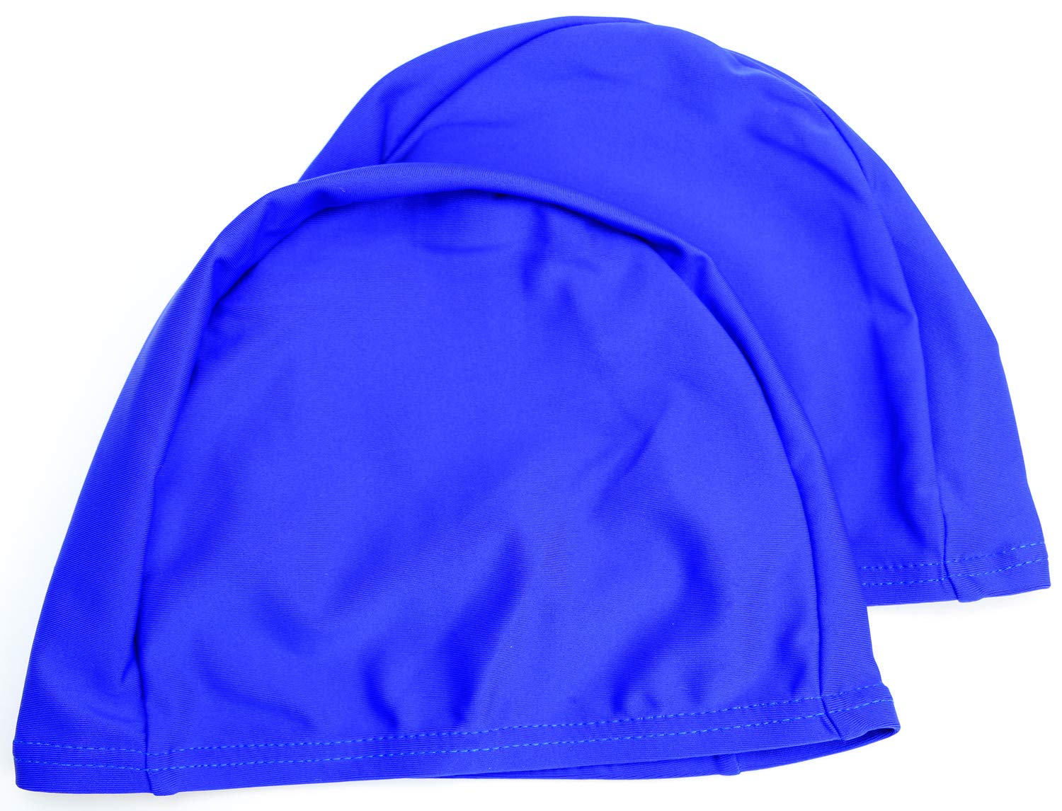 Easyglide 2 Pack Deluxe Spandex Swimming caps for Lycra Fabric Adult Junior childen Swim hat (Royal, Adult)