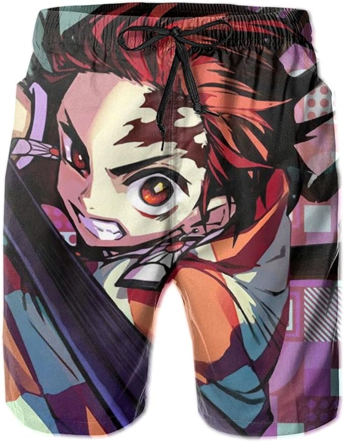 Demon Slayer Men�s Swim Trunks Cool Board Shorts Quick Dry Demon Slayer Men�s Swim Trunks Cool Board Shorts Quick Dry