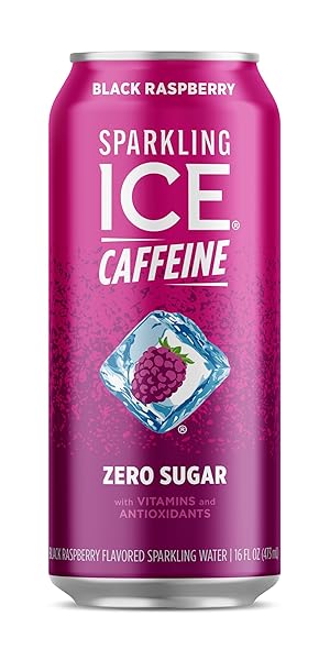 SPARKLING ICE CAFFEINE, BLACK RASPBERRY SPARKLING WATER WITH...