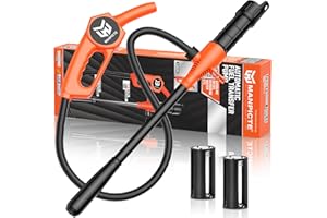 MANPICTE Portable Fuel Transfer Pump, Battery Powered Siphon Pump for Gasoline, Fuel, Gas, Diesel, Water Transfer, 3.0 GPM Flow Oil Extractor with Powerful Suction Ergonomic Nozzle 39 Inches Hose