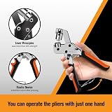 TOWOT Grommet Eyelet Punch Kit 500x 10mm Eyelets Handheld Press Tool view 3