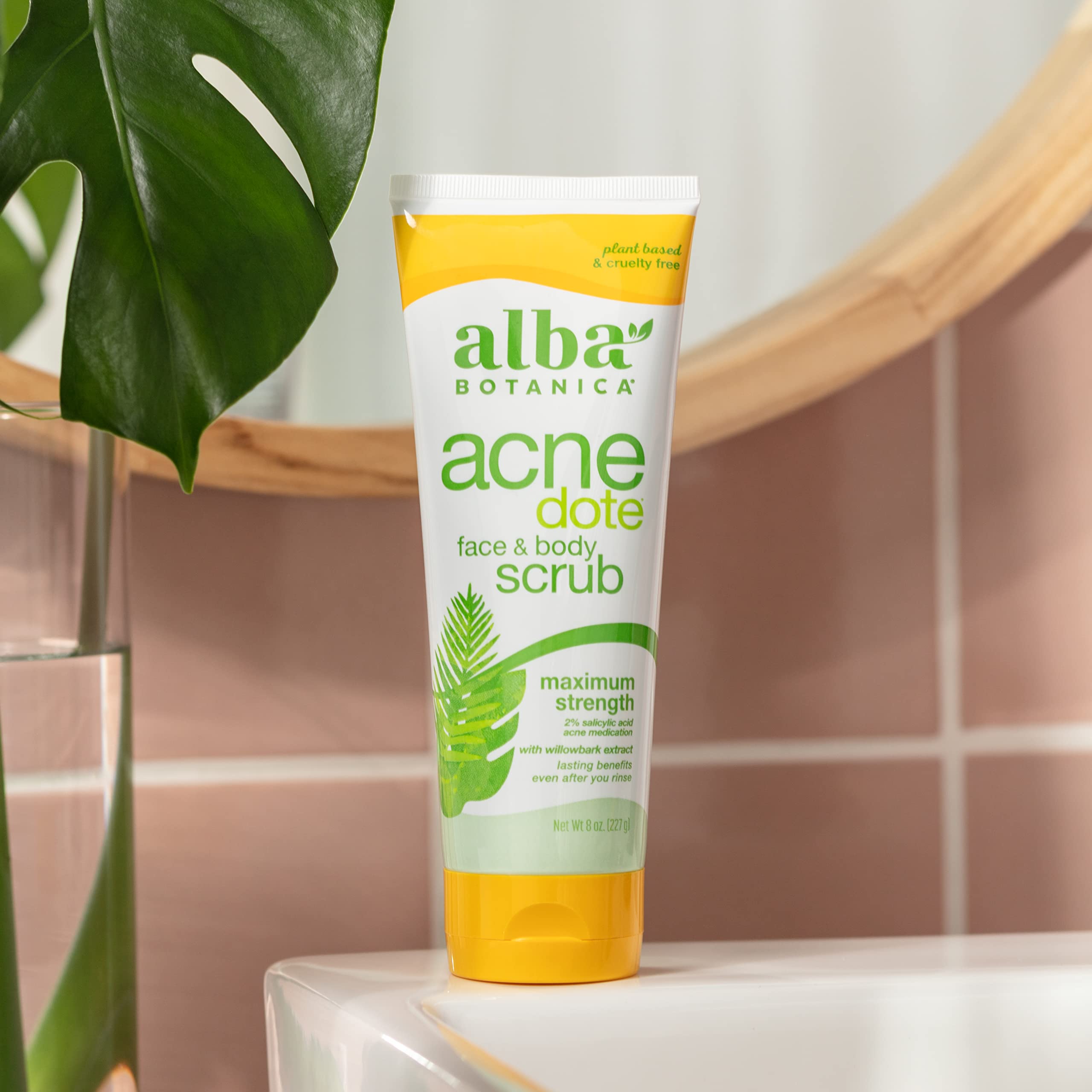 Alba Botanica Acnedote Maximum Strength Face & Body Scrub, 8 Oz - Image 3