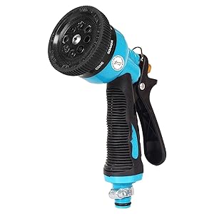 Kraft seeds Garden Hose Spray Nozzle with 8 Adjustable High-Pressure Water Patterns
