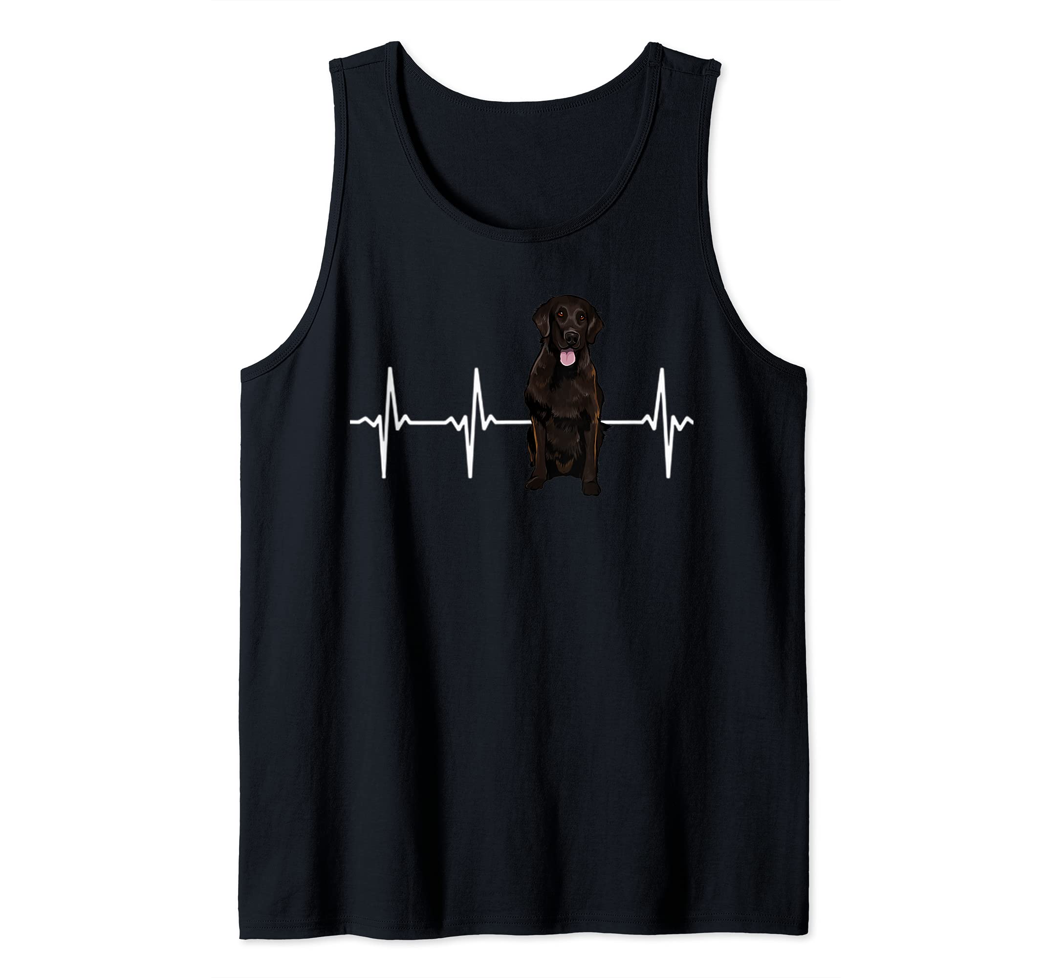 Flat-Coated Retriever Heartbeat Dog Lover Tank Top