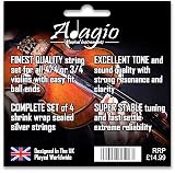 Adagio Pro Violin Strings 4/4 Classic Silver Set Ball Ends Concert Tuning view 4