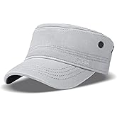 CACUSS Men's Cotton Army Cap Cadet Hat Trucker Dad Hat Military Flat Top Adjustable Classic Baseball Cap