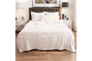 LaffyLo Electric Heated Blanket Full Size - 72"x84", Soft Flannel Heating Blanket, 10 Heating Levels, 1-12 H Auto Shut Off, Breathable Warm and Washable for Bed, White