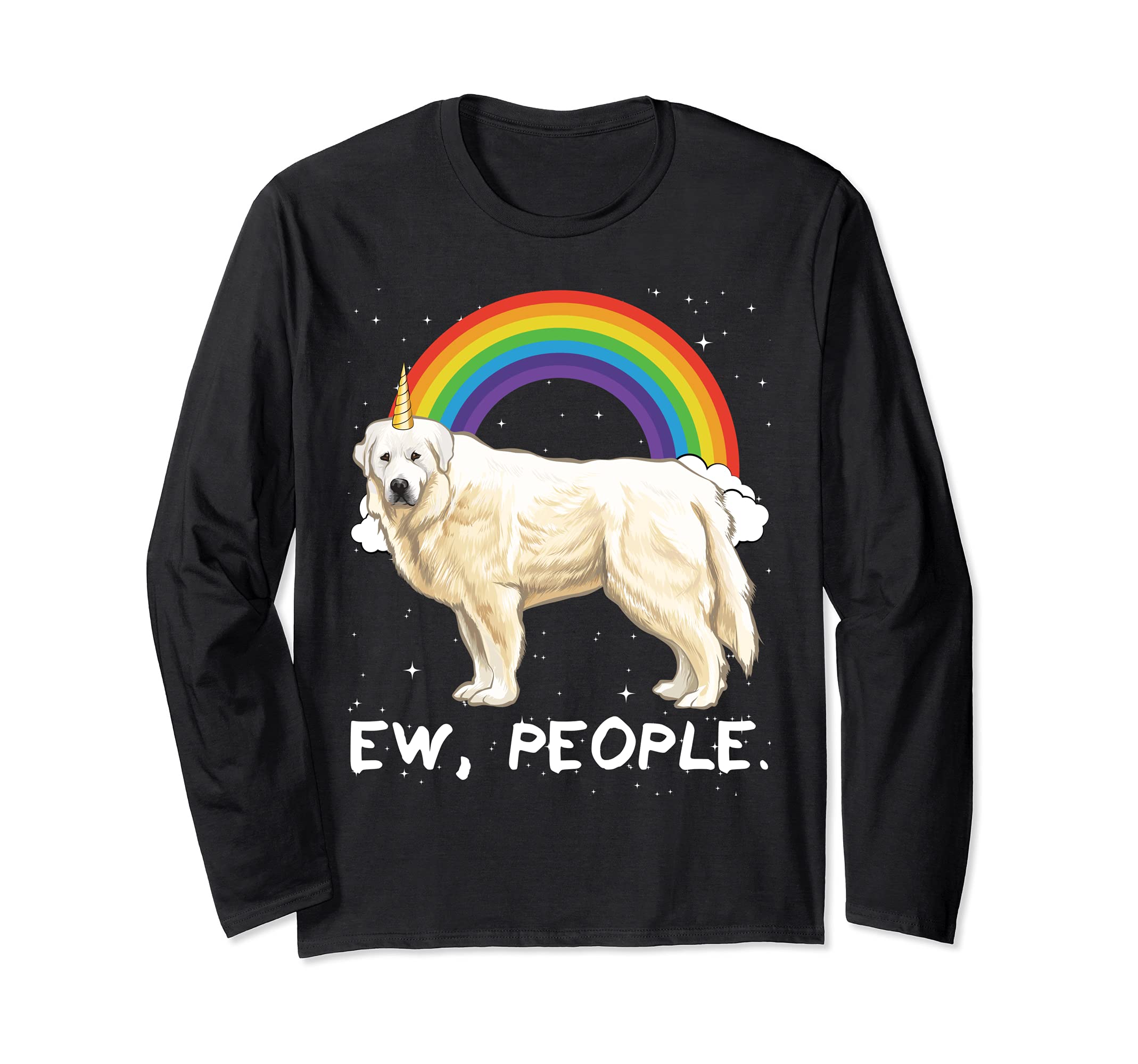 Rainbow Great Pyrenee Ew People Unicorn Dog Long Sleeve T-Shirt