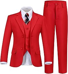 Boys Suits Size 7 Toddler Kids Red Suits for Boys