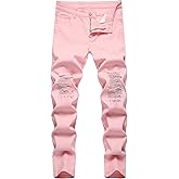 FREDD MARSHALL Boy's Skinny Fit Stretch Ripped Destroyed Distressed Fashion Kids Denim Jeans Pants