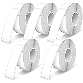D30 Labels 1150 PCS Label Tape Compatible with Phomemo D30 Label Maker, 12x30 mm, Waterproof Adhesive Labeling Tape Print Paper, 5 Rolls