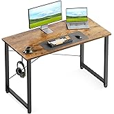 Casaottima 40 Inch Small Computer Desk for Home Office, Study Writing Table for Small Spaces, Simple Modern Desk with Headpho