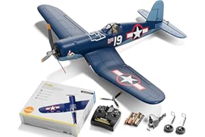 VOLANTEXRC Brushless RC Plane, 4 Channel Remote Control Airplanes with 6-Axis Gyro,3 Modes & Aerobatics, 2.4GHz Radio Controlled Aircraft for Beginners & Adults