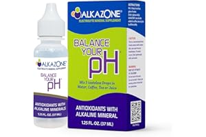 Alkazone Balance Your pH, Antioxidants Alkaline Mineral Drops, Single 1.25 Oz Pack, Portable, Yields 10 Gallons of alkaline, antioxidant Water, Unflavored, pH Balance, Hydration