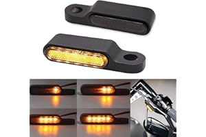 1 Pair 12V Motorcycle Indicators Flowing Turn Mini Handlebar Brake Handle Bar Marker Lights for Harley Sportster Dyna Honda S