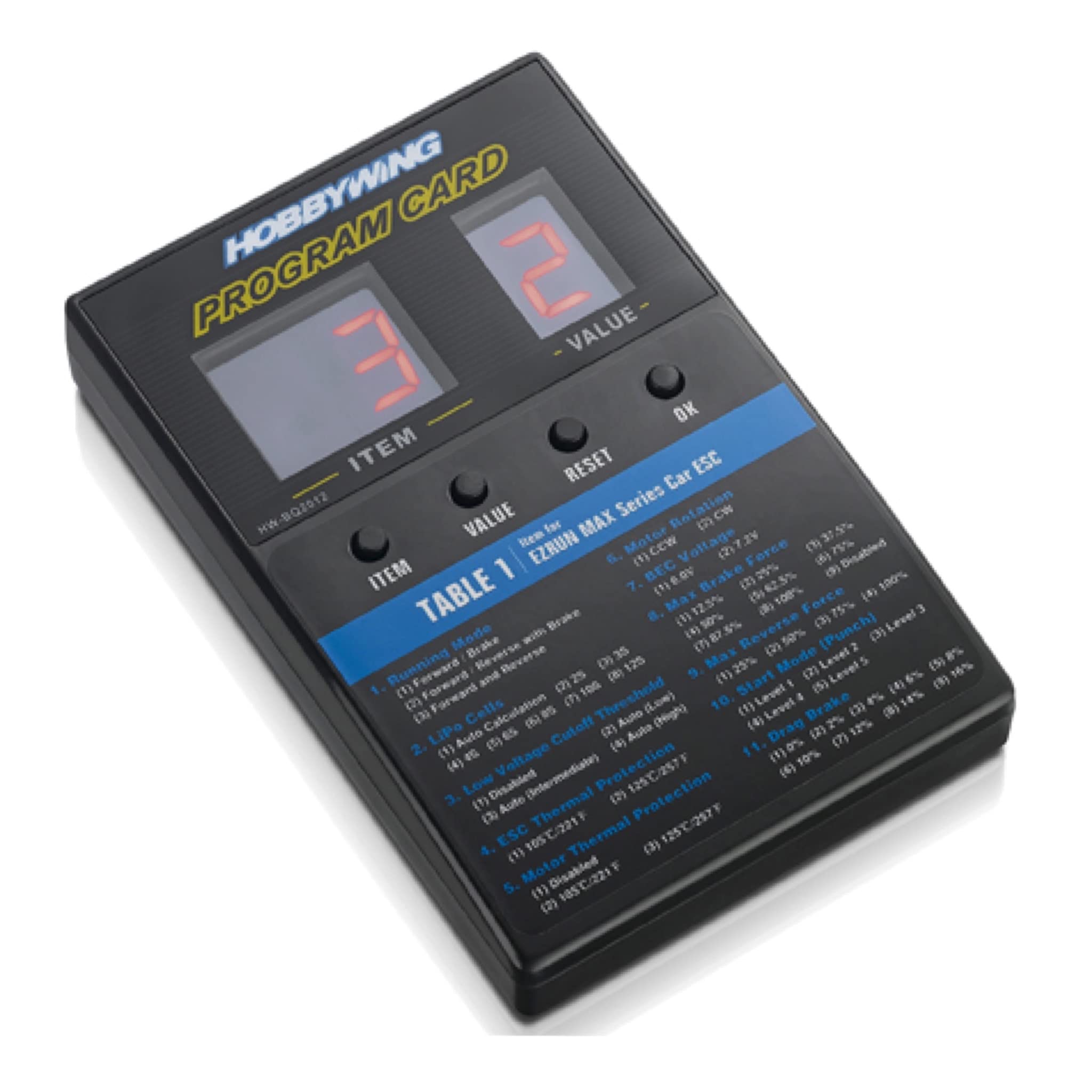 Hobbywing LED Program Card for ESC