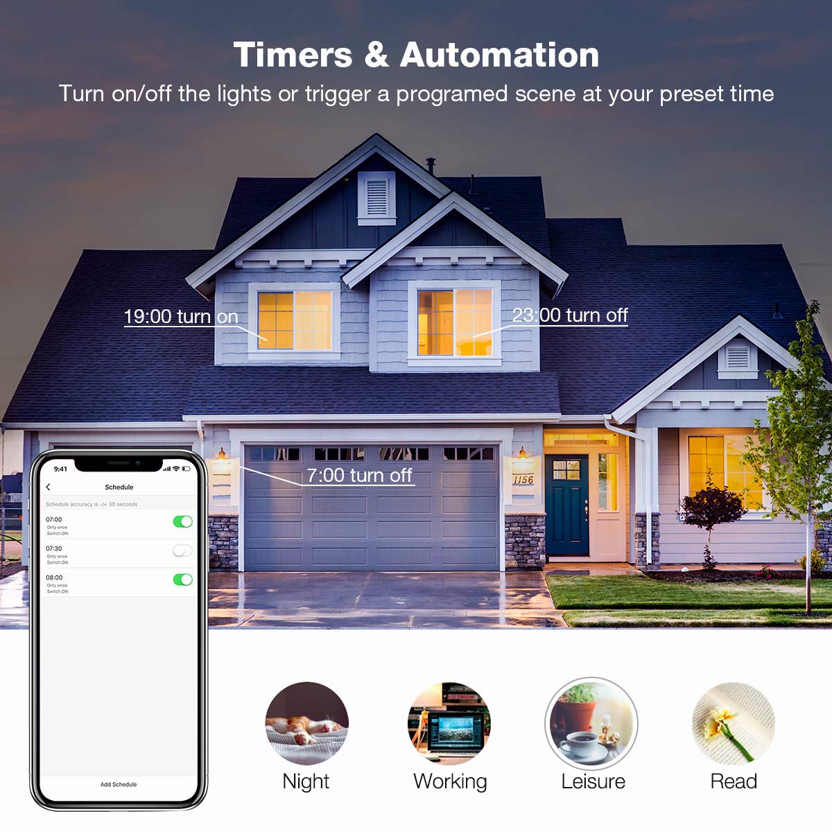 LE LampUX Ampoule Connectée Wifi E27, Blanc Chaud 2700K, 850lm, 9W, Equivalent a 60W, Dimmable, Compatible avec Alexa et Google Home, Pas Hub Requis, Lot de 2