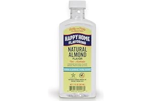 Happy Home Natural Almond Flavoring, Non-Alcoholic, Certified Kosher, 7 oz.