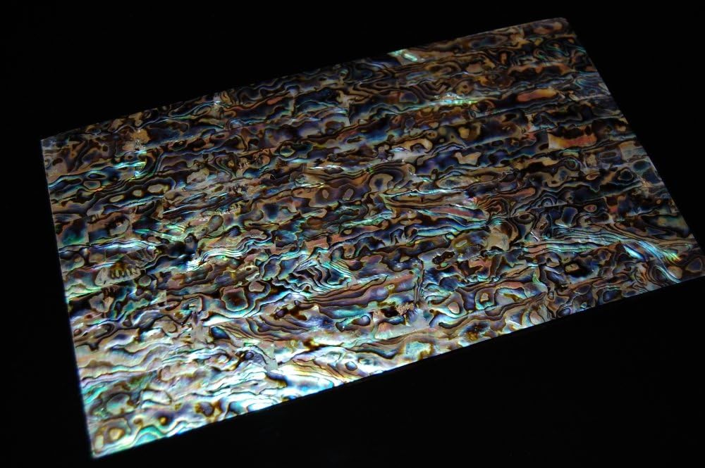 Blue Paua Shell Coated Veneer Sheet (9.4" x 5.5" x 0.007")