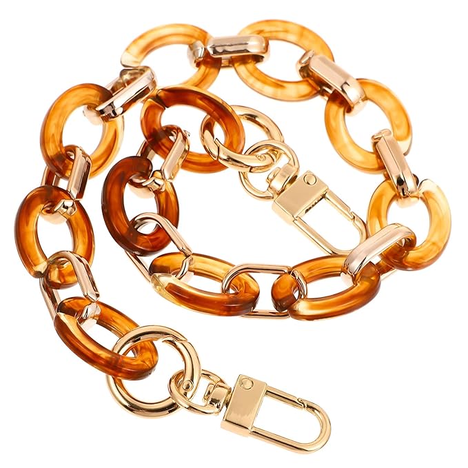 ARTIBETTER Amber Acrylic Bag Chain Straps Replacement Acrylic Handbag