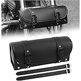 YGDMD Leather Motorcycle Handlebar Bag,Large Capacity Front Fork Bag for Motorcycle Storing Umbrellas,Phones,Keys,Stylish Mot