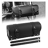 YGDMD Leather Motorcycle Handlebar Bag,Large