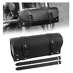 YGDMD Leather Motorcycle Handlebar Bag,Large