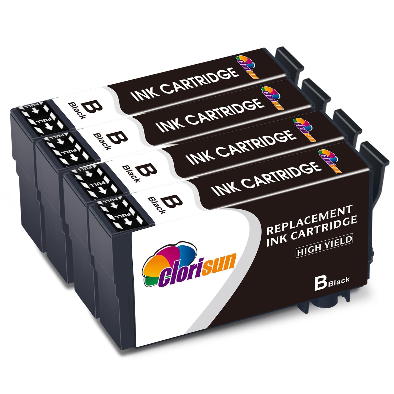 Clorisun Replacement for 405XL Black Ink Cartridges for Epson Ink for Epson Workforce Pro WF-4820DWF WF-3820 WF-7310 WF-7840DTWF WF-4830DTWF WF-3825DWF WF-4825DWF WF-7835DTWF Printer(4 Black)