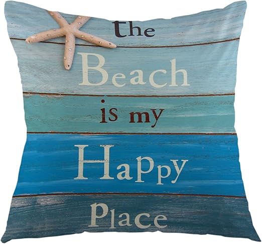 Amazon Com Ofloral The Beach Is My Happy Place Decorative Throw